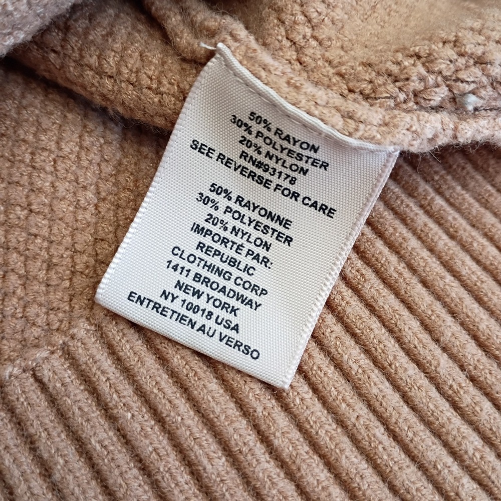 Philosophy Republic Women's XL? Brown‎ Sweater Cable Knit Long Sleeve Crew Neck - Picture 6 of 11